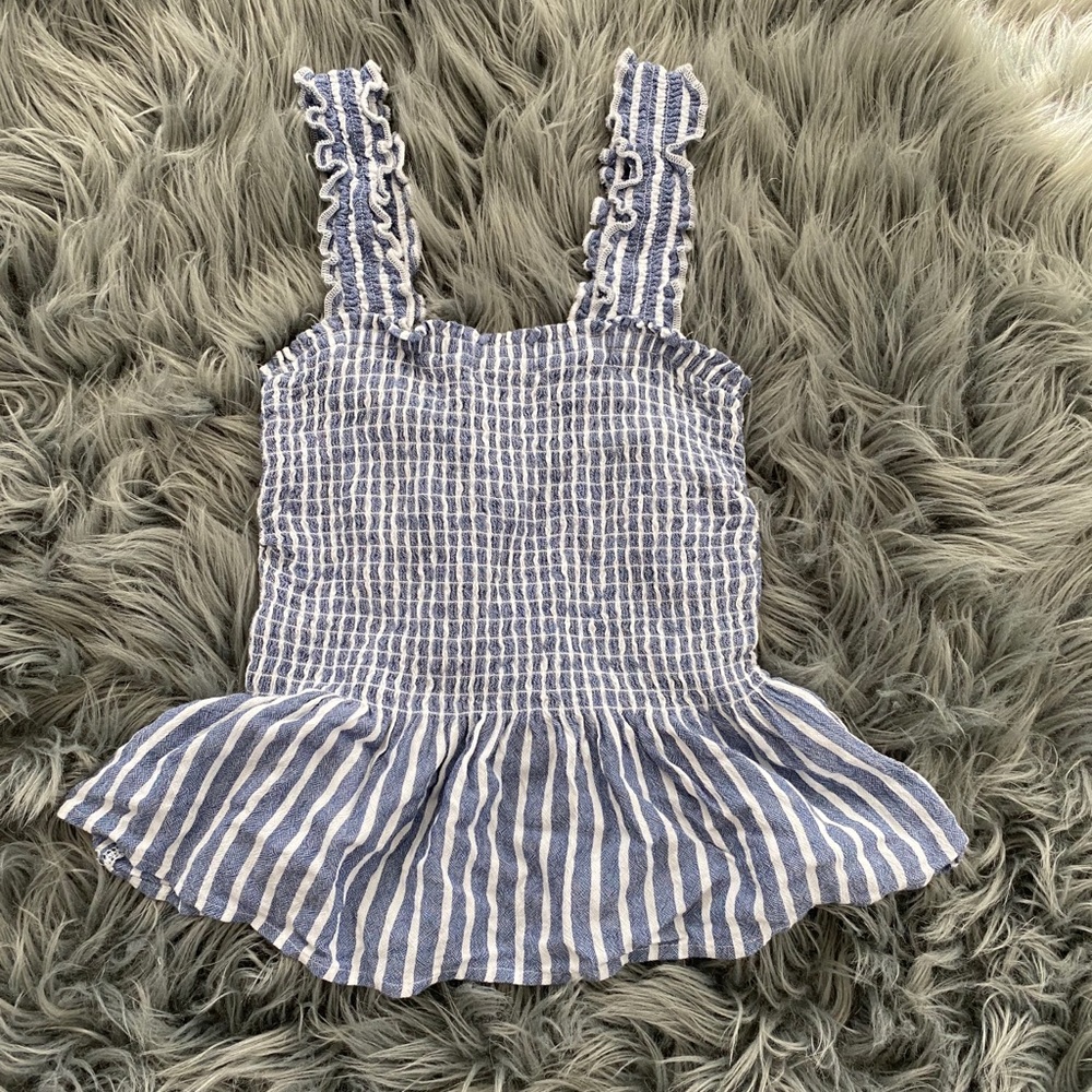 Hollister Tank Top Blue-White Size XS